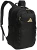 Adidas Mochila Amplifier para Laptop, Escuela y Gimnasio, 28L, Negro/Dorado Metálico/Tamaño Único 2