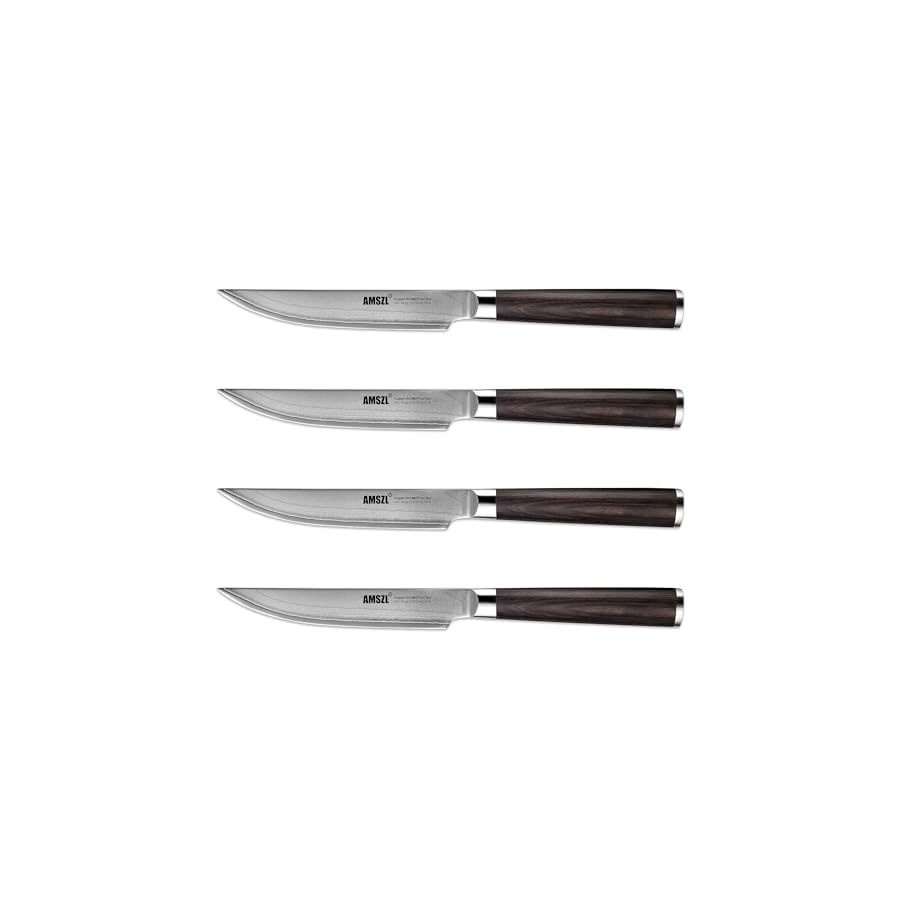 55-Steak-Knives-set-of-4-9Cr18MoV-Clad-Steel-Core-Forged-Straight-Edge-Steak-Knife-Pakka-Handle-Gift-Box AMSZL 5.5" Steak Knives set of 4, 9Cr18MoV Clad Steel Core Forged Straight Edge Steak Knife - Pakka Handle - Gift Box