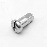  Racor de radios de aluminio, rosca M4, longitud: 21 mm, diámetro 8,3 mm, cuadrado 6,6 x 6,6 mm