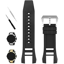 XIW Compatible for 32.5mm Invicta Subaqua Noma IV 1155 6583 11503 11810 16141 Rubber Watch Band Replacement for men Silicone Wirstband Strap women Bracelet