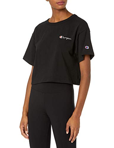 Champion Women's Crop Tee, black, XS