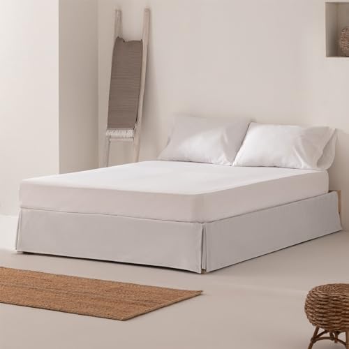 Bed Cover 160 x 190 / 200 cm Bed Base Cover 160 cm - White, 160x190/200 cm - Image 2