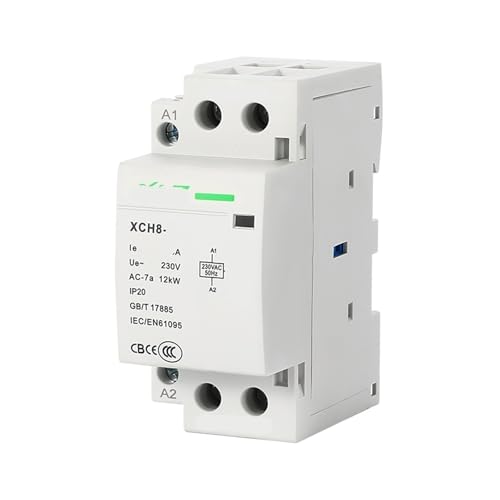 Contacteur AC 40A 2P 230V 1NO 1NC rail DIN pour réseau 50/60Hz