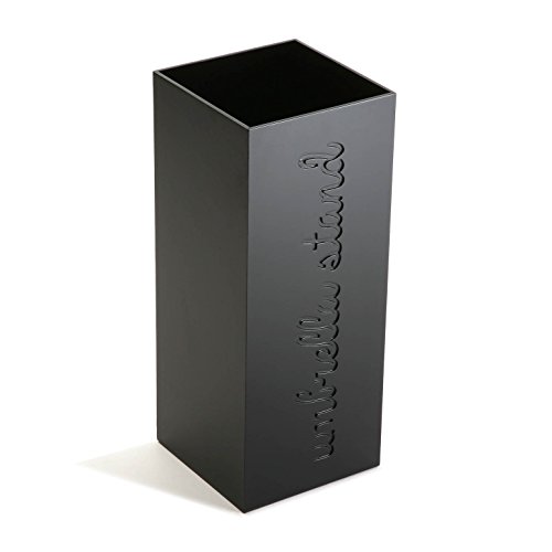 Versa PARAGUERO Negro Umbrella Stand, Madera, 53 x 22 x 22 cm