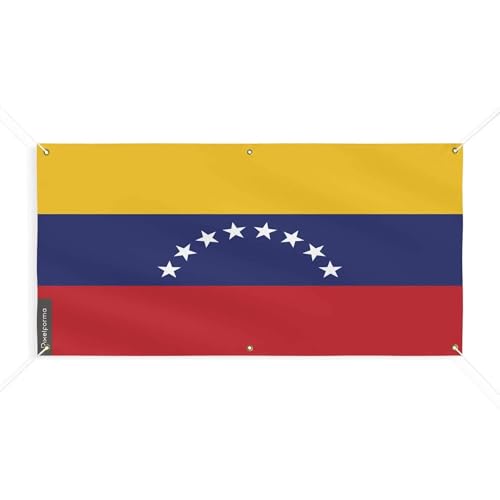 Drapeau du Venezuela 100x200cm anti-déchirure avec 6 oeillets fixes