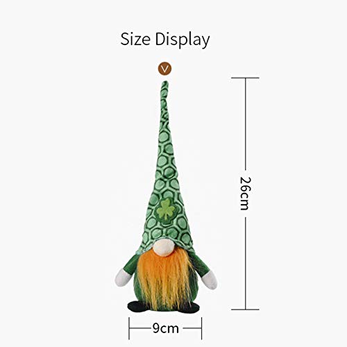 image for Vicetion 2 Pcs Green Gnomes St. Patricks Day Leprechaun Swedish Gnome 