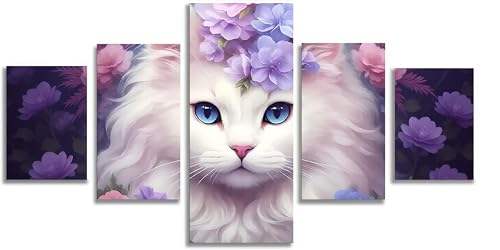 Mefooge 5D diamond painting chat complet 100x60cm kit broderie diamant adulte F635