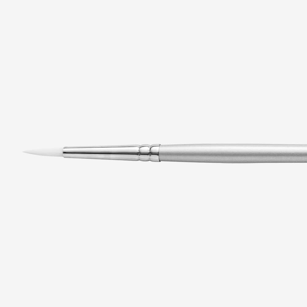 Pro-Arte Grey, Silver Pro Arte : Sterling Acrylix Long Handled - Round Synthetic Acrylic / Oil Brush Series 201R Size 2