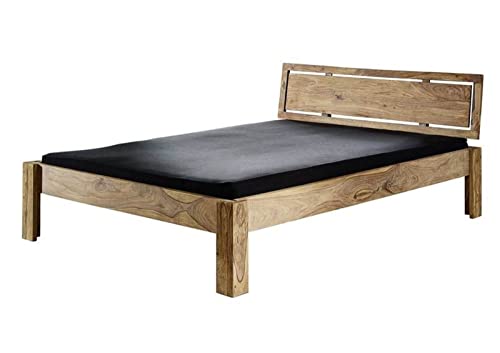 MASSIVMOEBEL24.DE | Sheesham Holz massiv M�Bel ge�lt Bett 160x200 Massivm�Bel Holz massiv braun Nature Brown #521