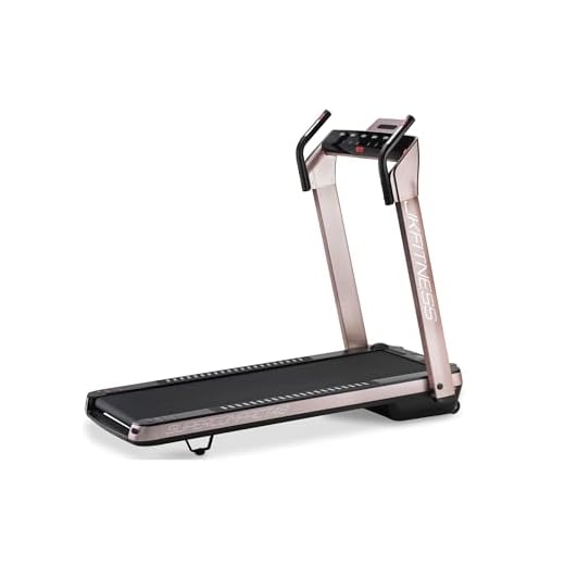 JK FITNESS Tapis Roulant Elettrico Pieghevole SUPERCOMPACT48 | Motore 2.0 hp DC | Velocità 1-16 km/h | Inclinazione 12 Livelli | Touchpad Alta Definizione | Salvaspazio e Preassemblato (ROSA)