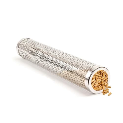 HANABASS Bbq Tube Smoker 12 Inch Round Smoke Pellet Tube for Grill Smoke Generator Grill Accessory