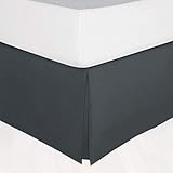 Måløv Linen 300 Thread Count Egyptian Cotton Bed Sheets Solid 1 Piece Tailored King Bed Skirt-...