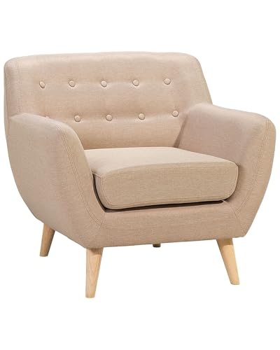 Beliani Sillón tapizado Beige MOTALA