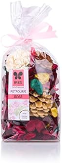 IRIS, Home Fragrance -Rose Potpourri - Floral Rose Scent - Fine-Living Fragrance -Natural Decoration - Mood Enhancer - Made in India - 140 Gram - Red