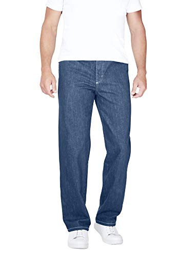 Liberty Blues by Kingsize Men's Big & Tall Loose-Fit Side Elastic 5-Pocket Jeans