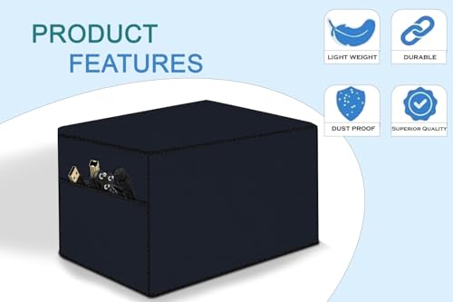 Image of The Furnishing Tree Polyester Waterproof & Dustproof Printer Cover - Compatible with Auto Duplex Laser Brother DCP-L2640DW Printers, Heavy-Duty blue Polyester , Dimensions in DxWxH - ( 40x42x26 CM)