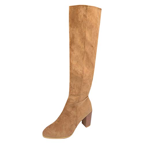Posional Mujer Plataforma Impermeable Botas Sin Cordones Planas hasta La Rodilla De La Motocicleta De Las Mujeres Botines Largos Casuales Plataforma con TacóN Botas Biker