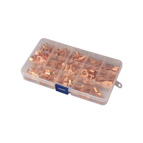 Terminal de soldadura de anillo de cobre SC6-25 y conectores de cable para batería de 10A-50A