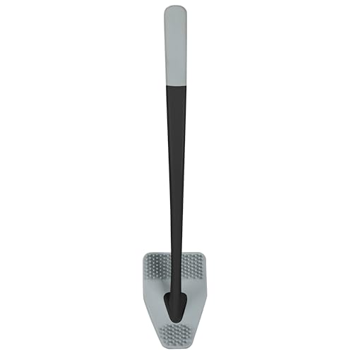 Image of Bath Bliss Toilet Brush | Contoured Design | Flat Brush | Bathroom Cleaning | Discreet Storage Base | Bathroom Cleaning | Black