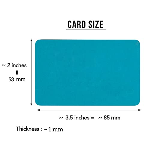 Personalized Text Engraving Wallet Insert Card (Turquoise Blue)3