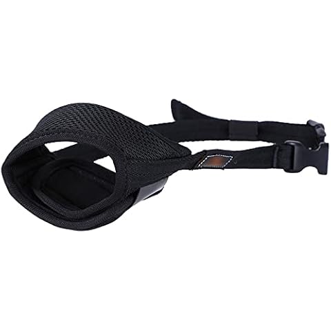 Bozal para perros TopHomer de malla de nailon ajustable y transpirable en negro tamaño L Cover