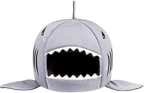 Alytimes Shark Pet Cave with Removable Cushion