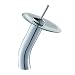 Shiratori Glass Waterfall Bathroom Sink Faucet, Polished Chrome (high)