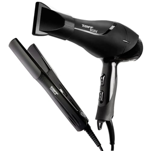 KIT TAIFF SECADOR PROFISSIONAL EASY 1700W - 127V + PRANCHA ALISADORA CERAMICA 180ºC - BIVOLT