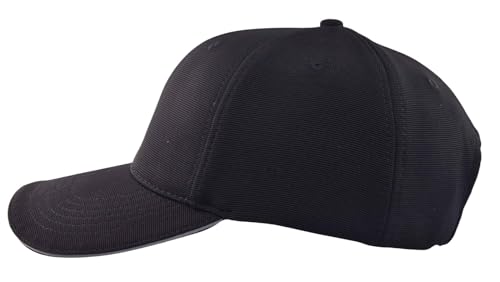 Image of TSSGBL Men's Plain Baseball Hat - OSFM & XXL Big Head Fit，Adjustable Structured Ball Cap with Reflective Sandwich Brim