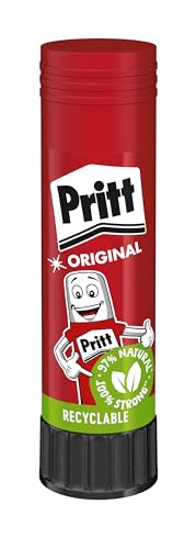 Pritt Klebestift, sicherer und kinderfreundlicher Kleber für Kunst und Bastelarbeiten, starker Klebstoff für Schule & Bürobedarf, 1x 43 g Pritt Stift, 9H PK811