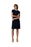 Joseph Ribkoff Tiered Ruffle Dress Midnight Blue / 6