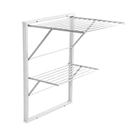Arredamenti Italia Wall rack KEVIN, Wood - Lockable - 11 mt drying rack