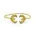Egyptian Pyramid, Queen Nefertiti, Fist Piece 100% Solid Brass Cuff Bangle Bracelet (Ma'at/Medium)