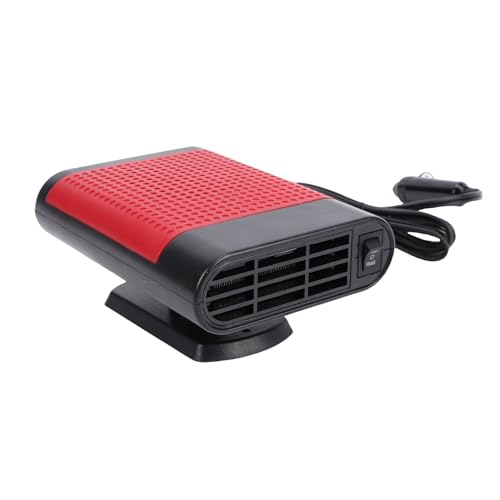 Luocute Calentador de Coche, Ventilador Calefactor Automático Portátil de 150 W con Cabezal Giratorio de 360 ​​grados, para Coche, Oficina, Dormitorio, Desempañador, Descongelador,