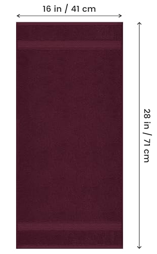 Image of Utopia Towels 6 Pack Premium Hand Towels Set, 16 by 28 inches, 100% Ring Spun Cotton, Ultra Soft and Highly Absorbent 600GSM Towels for Bathroom, Gym, Shower, Hotel, and Spa, Burgundy