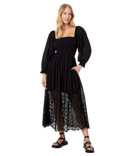 fitted lace wedding dress Free People Womens Perfect Storm Midi Black X-Small at Amazon Women's  Clothing store