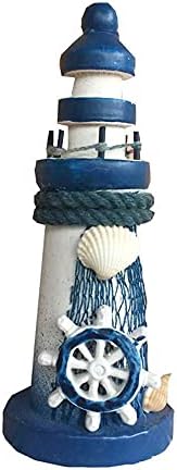 ifundom Wooden Lighthouse Decor, Nautical Lighthouse Decorations, Rustic Ocean Sea Beach Themed Lighthouse Decoration, Handcrafted Tabletop Nautical Themed Home Decor