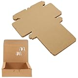 FOMIYES 25 Stück Lebensmittelverpackungskartons aus Umweltfreundlichem Kraftpapier Kleine Takeaway Boxen für Frittiertes Hähnchen und Pommes Tragbar für Büro Schule und Picknick