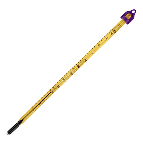 SP Bel-Art H-B Easy-Read Liquid-In-Glass Laboratory Thermometer, -10 to 110°C, Total Immersion, Enviro-Safe, Lead-Free, Biodegradable, Accurate, NIST Traceable for Labs, Pharma, Food Processing