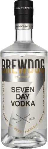 Brewdog | Seven Day Vodka | Original | 700 ml | 40% Vol. | Knacking & klarer Geschmack | Subtile Noten von Puderzucker & Vanille | Nur einmal gefiltert Cover