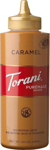 Torani Caramel Sauce for Crafting Coffeehouse Drinks, Large ...