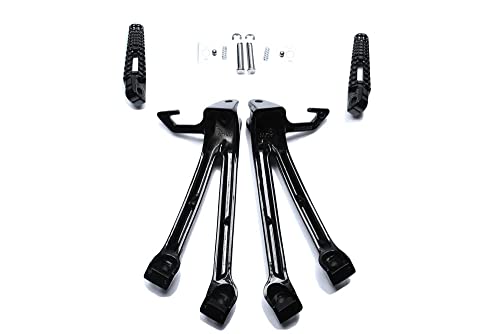 Platines repose pieds arrière GSXR 600 750 finition noire haut de gamme
