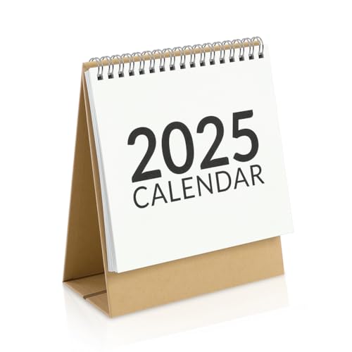 Calendario de escritorio pequeño 2025-2026 de 6 x 5 pulgadas para aprovechar mesas estrechas