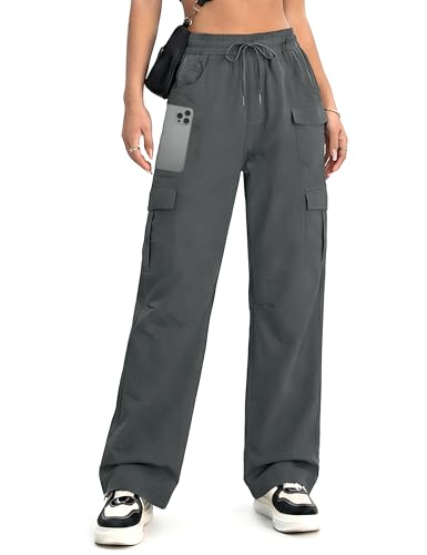 Image of Women's Cargo Pants 28 inch /30 inch Lightweight Quick Dry Casual Travel Pant Streetwear for Work Hiking Outdoor with 8 Pockets