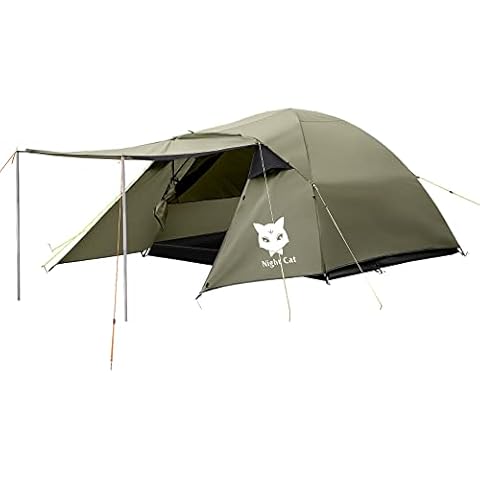 Night Cat 3 Personen Zelte Wasserdichtes Kuppelzelt Campingzelt 2 3 Mann Zelt Cover