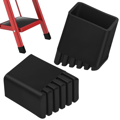 Embout Pied Escabeau Patin Echelle Pieds Caoutchouc Escabeau Capuchons de Pied D'échelle en Caoutchouc pour Échelles Droites - Résistants aux Températures...