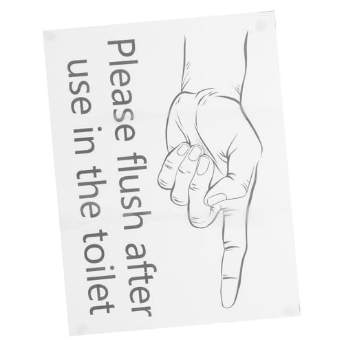 SOESFOUFU Bathroom Toilet Seat Reminder Sticker Self-adhesive Decal for Safety Wall Decor for Washrooms and Restrooms Prominent Warning Sign for Proper Usage