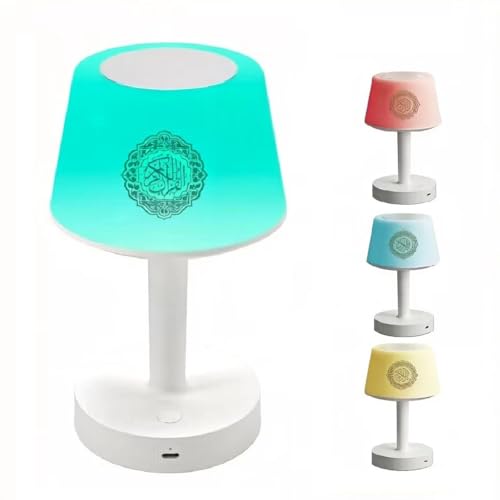 JUELUNE Portable Quran Speaker with Bluetooth & Touch Control – Islamic Muslim Quran Player, Nightlight Bedside Lamp, Table Decoration, Gift for Home & Prayer