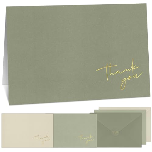 Beautiful Thank You Cards Set of 30 With Envelopes and Stickers - Elegant Blank Cards For...