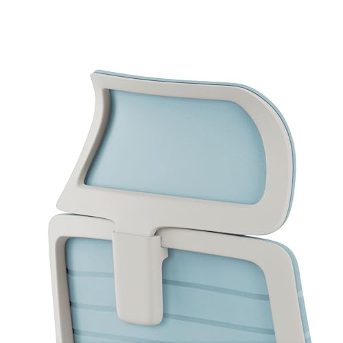 Image of Branch Adjustable Headrest Attachment - Compatible Only Ergonomic Chair - Adjustable Height for Personalized Neck and Head Support - Light Blue